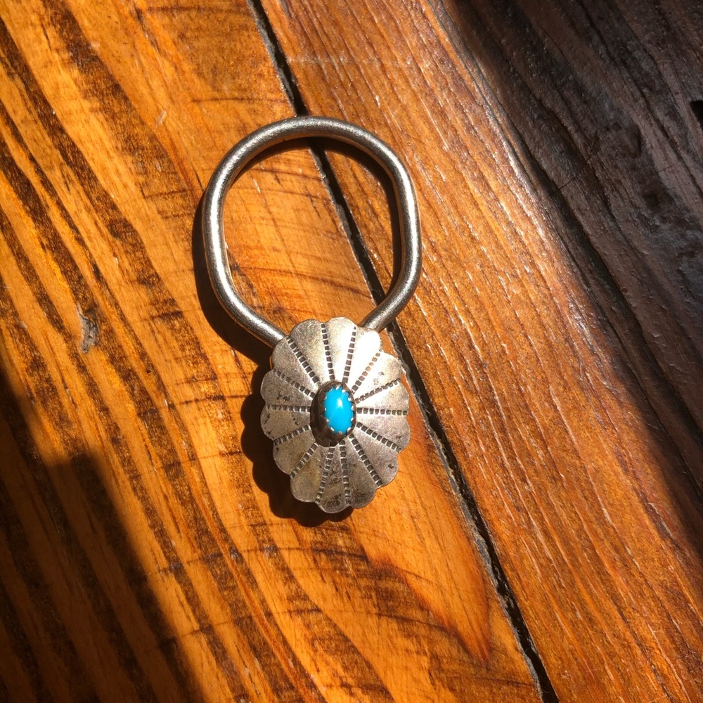 Silver pendant with turquoise